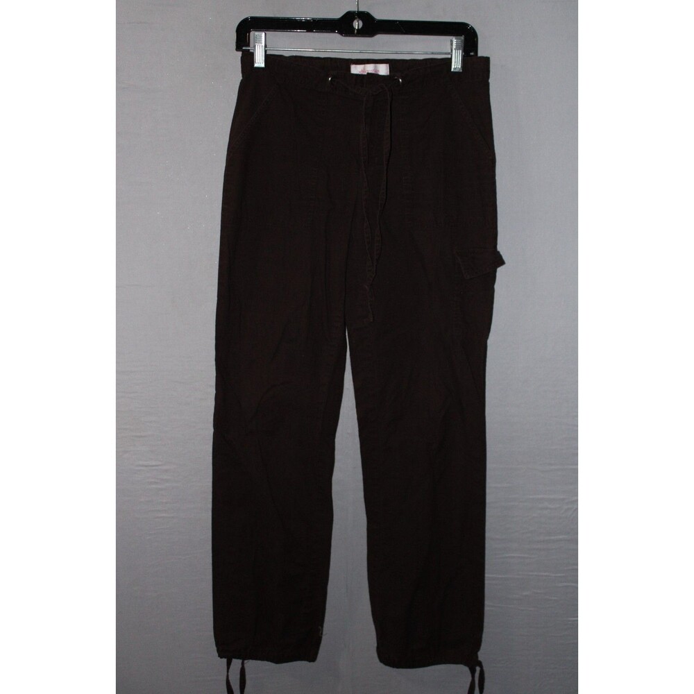 Xhilaration Pants Womens Size Small Pull On Cargo Drawstring Brown Soft Casual
